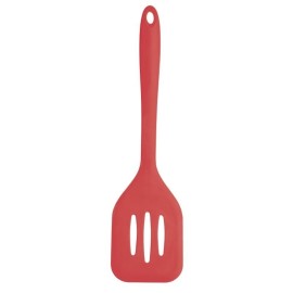 Spatule ajourée flexible en silicone rouge 310mm